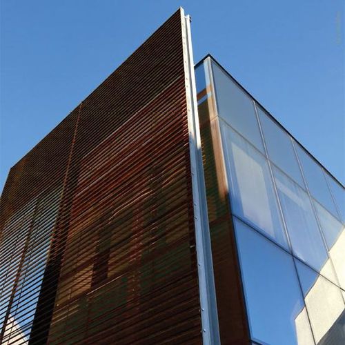 Lamellen-Sichtschutz - ITALIA-CORTEN - LANG AND FULTON - COR-TEN®-Stahl