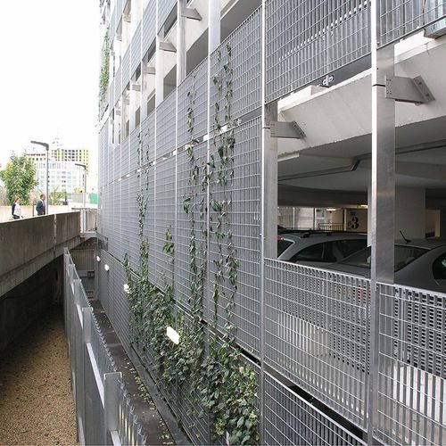 Gitter-Fassadenverkleidung - STEREO-3 - LANG AND FULTON - Stahl / galvanisiertem Stahl / nachhaltig