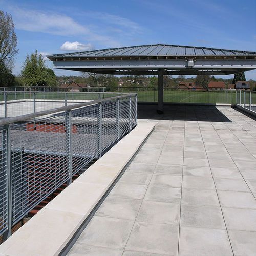 Geländer / galvanisiertem Stahl - MICRO-34 - LANG AND FULTON - Maschendraht / für Außenbereich / für Balkon