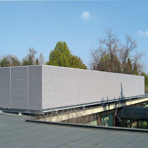 Lamellen-Sichtschutz - ITALIA-100 ROOF-TOP - LANG AND FULTON - galvanisiertem Stahl