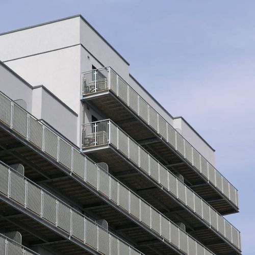 Gitterbalkon - QUATTRO &amp; DEMIQUATTRO - LANG AND FULTON - galvanisiertem Stahl