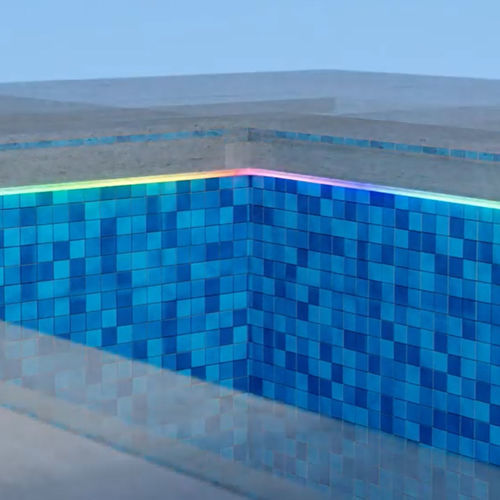 Einbau-Beleuchtungsprofil - EVENGLOW FLEX DOMED - PAL Lighting - LED / wasserdicht / für öffentliches Schwimmbad