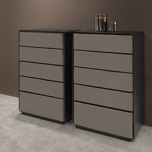 Hohe Kommode - BRANDEN - Praddy Unipessoal lda - modern / Leder / mit Schublade