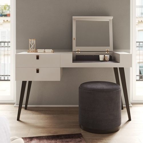 Moderner Schminktisch - PEARL - Praddy Unipessoal lda - Holz / Tisch / mit beleuchtetem Spiegel