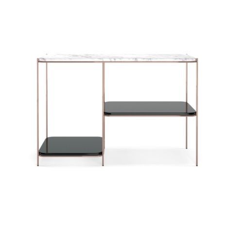 Moderner Konsolentisch - STANLEY I - Praddy Unipessoal lda - Edelstahl / lackiertes Holz / Marmor