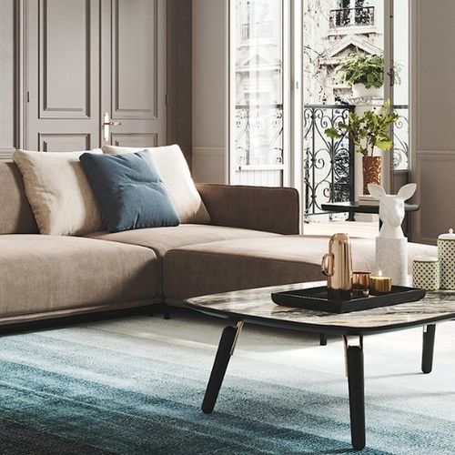 Moderner Beistelltisch - GRIFFITH - Praddy Unipessoal lda - Edelstahl / lackiertes Holz / Marmor
