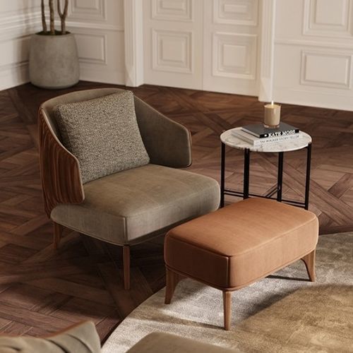 Moderner Sessel - SAHARA - Praddy Unipessoal lda - Stoff / Holz / mit abnehmbarem Kissen