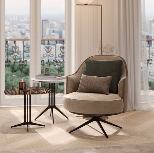 Moderner Sessel - FLAMINGO - Praddy Unipessoal lda - Leder / Stoff / Metall