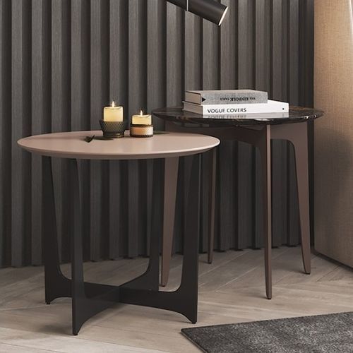 Moderner Beistelltisch - MEDUSA II - Praddy Unipessoal lda - Metall / Holz / Marmor