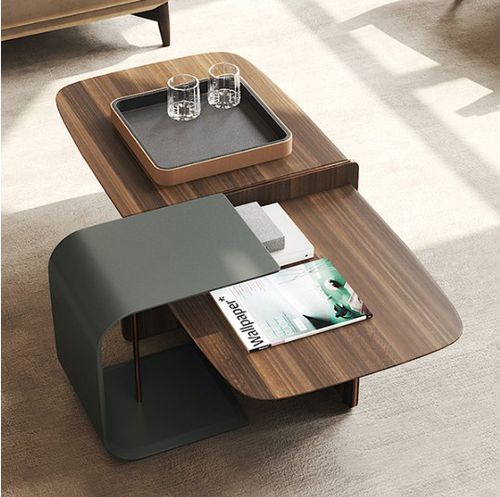 Moderner Couchtisch - HAVASU - Praddy Unipessoal lda - Metall / Holz / Gestell aus Holz