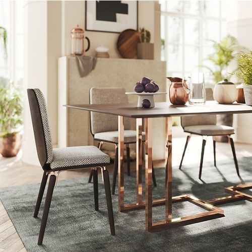 Esstisch / Art Deco - RHUMBA - Praddy Unipessoal lda - Bronze / Nussbaum / Gestell aus Holz