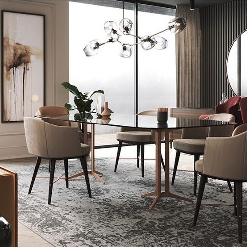 Design-Esstisch - FLAMINGO - Praddy Unipessoal lda - Metall / Gestell aus Metall / rechteckig