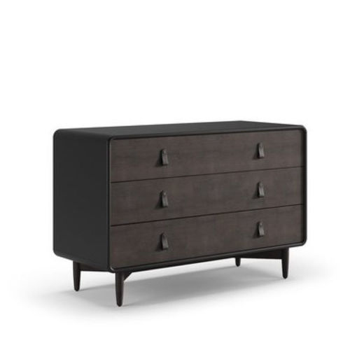 Moderne Kommode - SOPRANO - Praddy Unipessoal lda - Leder / Holz / 3 Schubladen