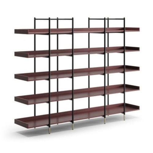 Modernes Bücherregal - BATON - Praddy Unipessoal lda - Edelstahl / Holz / braun
