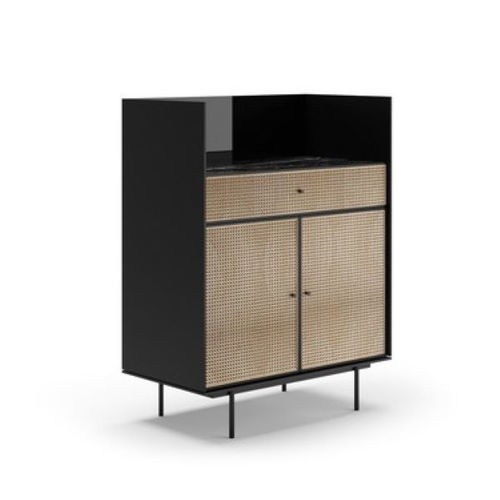 Moderner Barschrank - CELLO - Praddy Unipessoal lda - Rattan / Metall / Edelstahl