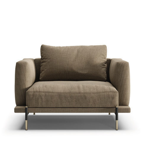 Sessel / minimalistisches Design - BATON - Praddy Unipessoal lda - Trevira CS® / lackiertes Metall / handgefertigt