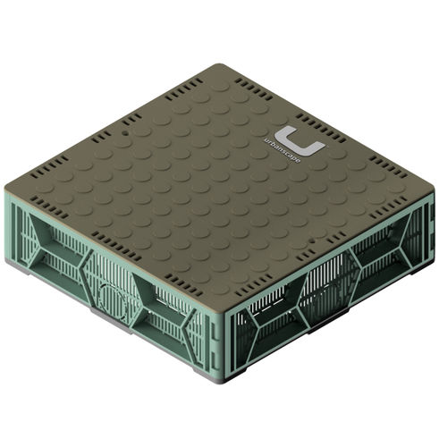 Luke für Gründach - QUICKBOX - Urbanscape - quadratisch / Edelstahl / Polypropylen