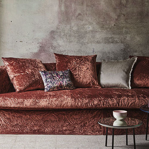 Möbelstoff - HERBARIA : LOMBARDO - BLACK EDITION - Motiv / Baumwolle / Viskose