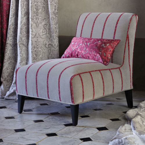 Möbelstoff - XANTHINA : ITARSI - BLACK EDITION - Streifenmuster / Polyester / Baumwolle