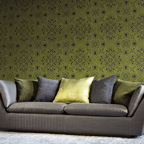 Möbelstoff - GOLDWYN : HERPER - BLACK EDITION - geometrisches Muster / Baumwolle / Leinen