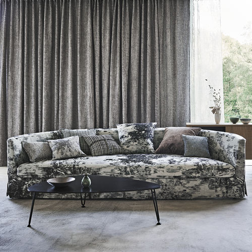 Möbelstoff - MIZUMI - BLACK EDITION - für Vorhänge / monochrom / Naturmotiv