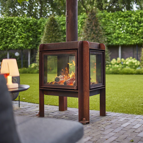 Kamin für Außenbereich - Fennek 80 - RB73 - Holz / freistehend / bodenstehend