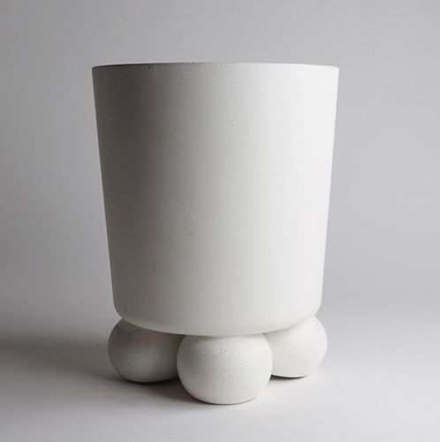 Moderner Beistelltisch - PIEDI - ALENTES - Kunststein / Gestell aus rekonstruiertem Stein / rund
