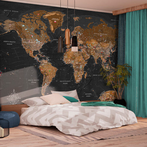 Moderne Tapete - WORLD: STYLISH  - WALL DESIGNERS - Kartenmotiv / 3D-Effekt / Vlies