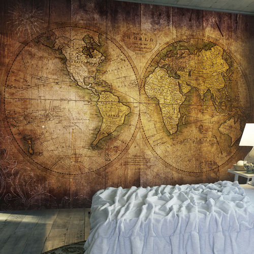 Moderne Tapete - WORLD ON OLD - WALL DESIGNERS - Kartenmotiv / Vlies