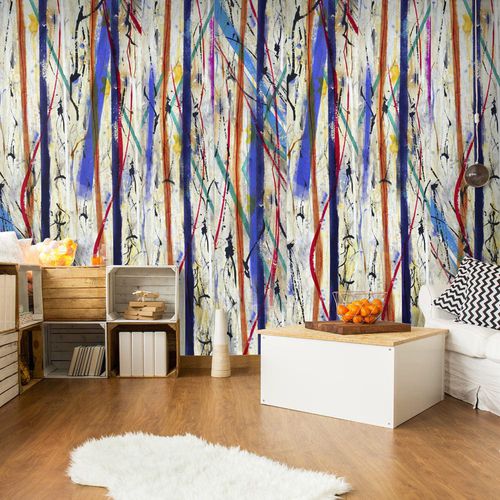 Moderne Tapete - COLORFUL SPLASH - WALL DESIGNERS - mehrfarbig / Vlies / kratzbeständig