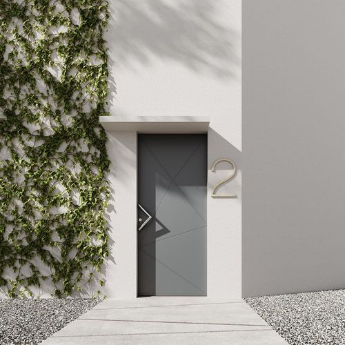 Eingangstür - 05 - Finstral - Holz / Aluminium / einflügelig