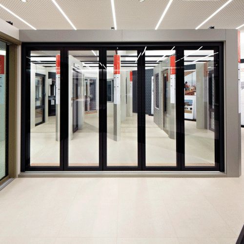 Glasfaltwand - FIN-Fold - Finstral - PVC / mit Doppelverglasung / mit Dreifachverglasung
