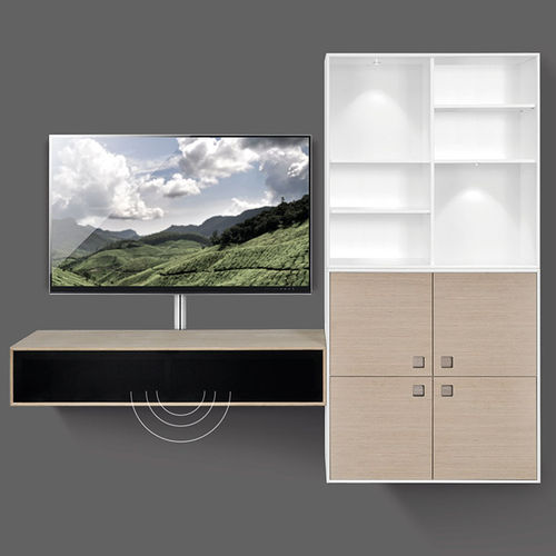 Moderne Wohnwand - CHOICE - PBJ Design House - Eiche / Nussbaum / Modul