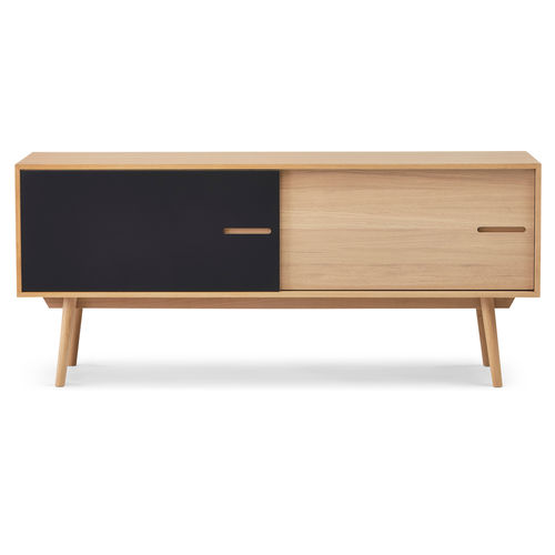 Modernes Sideboard - BOW - PBJ Design House - Eiche / Nussbaum / schwarz