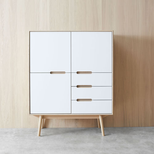 Hohes Sideboard - CURVE  - PBJ Design House - modern / Eiche / Nussbaum