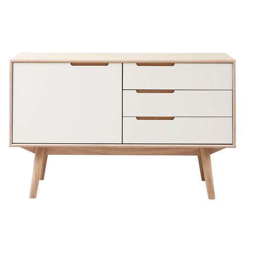 Modernes Sideboard - CURVE - PBJ Design House - Eiche / Nussbaum / weiß