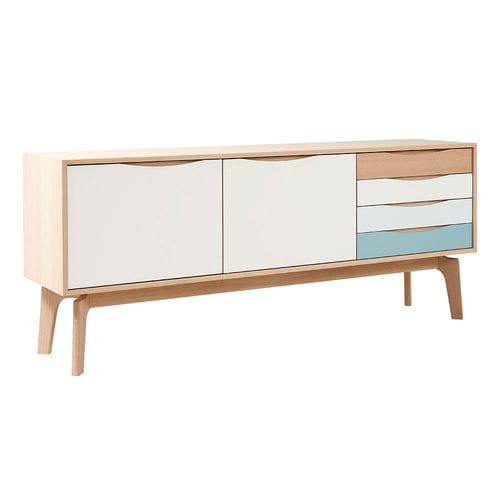 Modernes Sideboard - EDGE - PBJ Design House - Eiche / Nussbaum / Massivholz