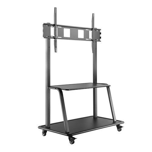Moderner TV-Ständer - T1035 - LUMI LEGEND CORP. - schwenkbar / mit Rollen / Stahl