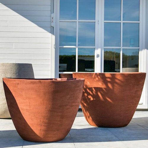 Terrakotta-Pflanzgefäß - VIDA - Deseo Ceramics - freistehend / rund / konisch