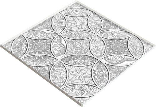 Glas-Bodenbelag - ORIENTAL 1 GRAY - Crystalexe - für den Innenraum / für Treppenstufen / für Dienstleistungsbereich