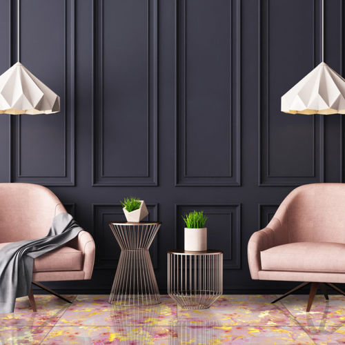 Glas-Bodenbelag - MURANO 1 PINK - Crystalexe - für den Innenraum / für Treppenstufen / für Dienstleistungsbereich