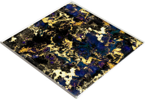 Verkleidungs-Dekorplatte - MURANO 7 BLACK - Crystalexe - wandmontiert / für Innenausbau / für Boden