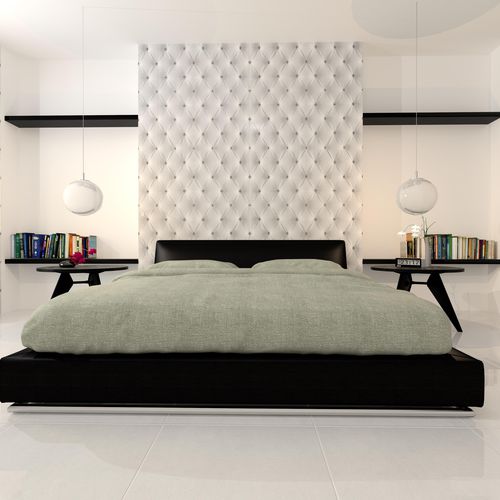 Verkleidungs-Dekorplatte - CAPITONNE WHITE - Crystalexe - wandmontiert / für Innenausbau / für Tür
