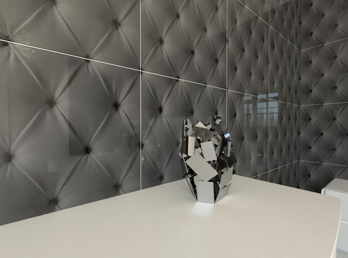 Verkleidungs-Dekorplatte - CAPITONNE GREY - Crystalexe - Möbel / wandmontiert / für Innenausbau