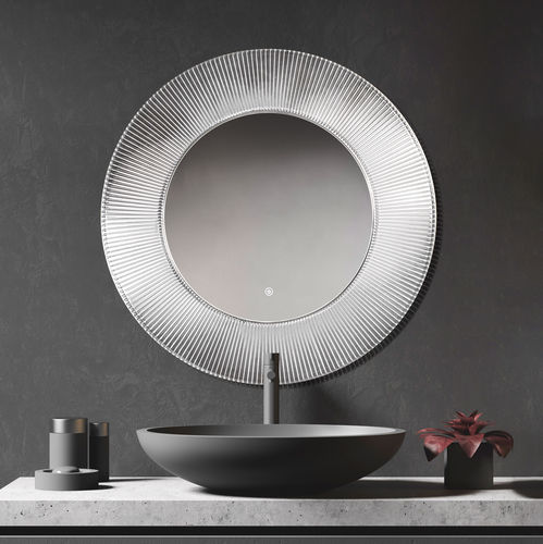 Wandmontierter Spiegel - RMRYSJJS11Y800G2LF - Rahmen (Asia) Limited - modern / rund / silberfarben