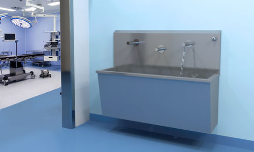 Wand-Handwaschbecken - FLUVIUS - Engineering Marketing - Aufsatz / bodenstehend / rechteckig