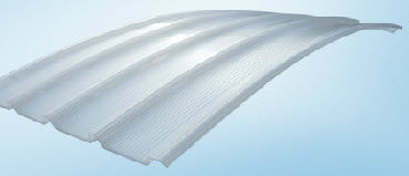 Polycarbonat-Platte / für Bedachungen - AKRA®LUX GRECA - AKRAPLAST - für Dach / lichtdurchlässig / gebogen