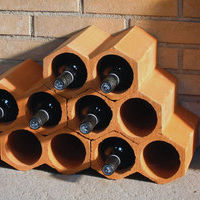 Terrakotta-Flaschenregal - STORAGE BRICKS - Cerámica Verea, S.A. - bodenstehend / orange
