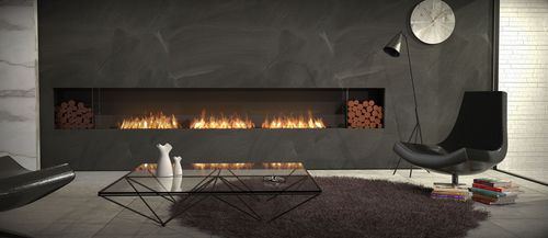 Bioethanol-Kamin - ECOSMART FIRE FLEX 158SS - Cheminée sur mesure - France - Einbau / Einseitig / offene Feuerstelle