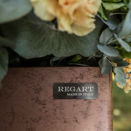 Aluminium-Pflanzkübel - VESTIS RED - Regart - rechteckig / maßgefertigt / handgefertigt